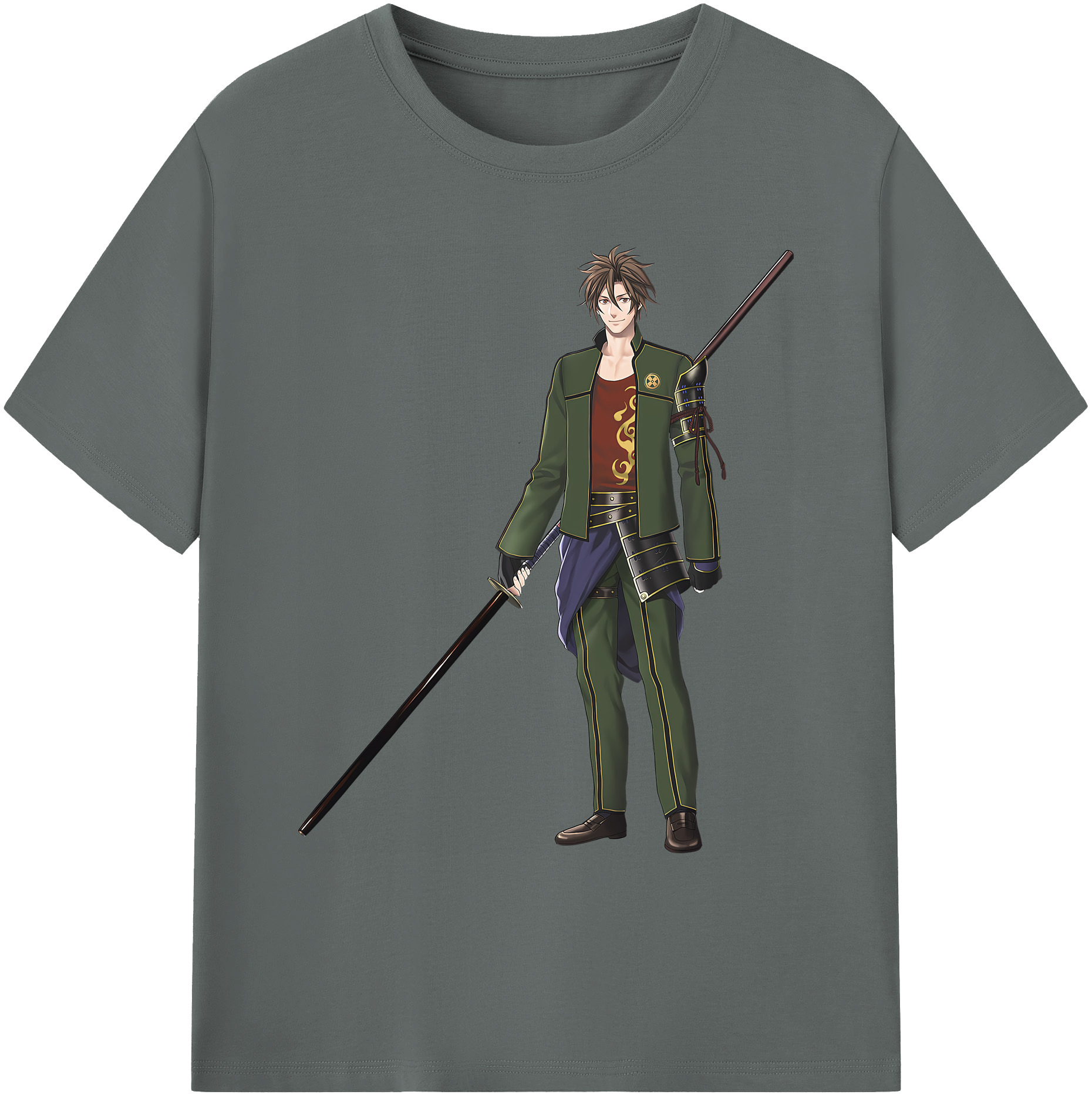 （画像用） 刀剣乱舞 Touken Ranbu 綿100％ メンズ半袖Tシャツ｜肌触りやわらか＆通気性